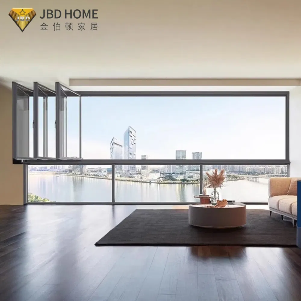 Bi Fold Window Folding Glass Windows Balcony with Slim Aluminum Frame CE Certified