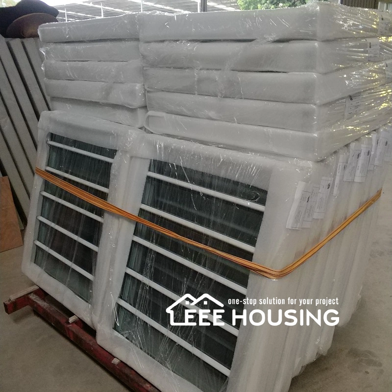 China Factory Supply Inbuilt Security Jalousie Louvre Windows with Aluminum Adjustable Glass Louver Shutter for Residential Project