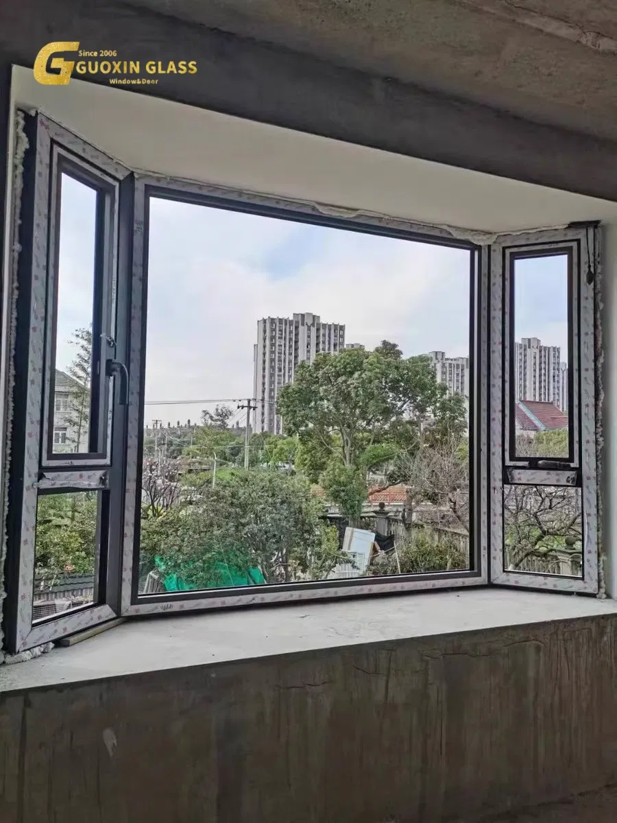 Premium Soundproof Fixed Glass Awning Windows with Screens