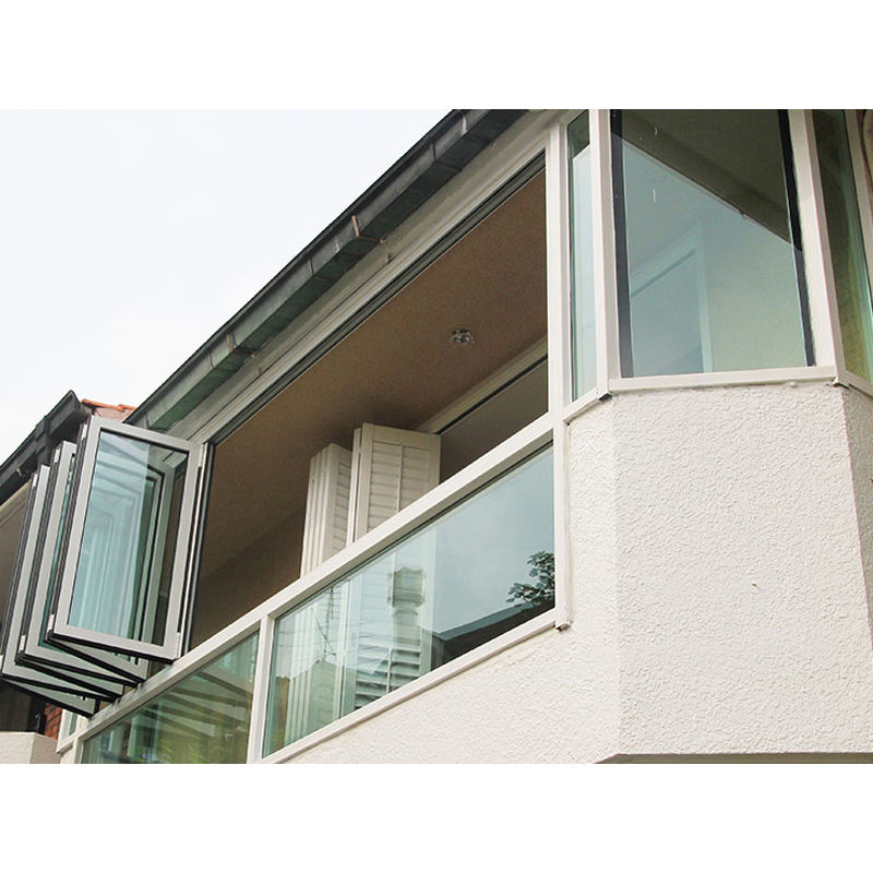 Balcony Left-Right Aluminium Folding Window Screen Factory Price Tempering Glass Bi-Fold Windows