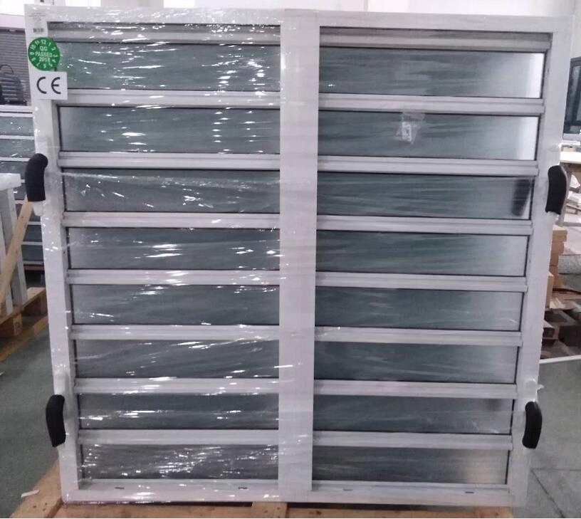 Factory Customized Hot Sale Caribbeans Hurricane Impact Aluminium Glass Louver Window Jalousie Window