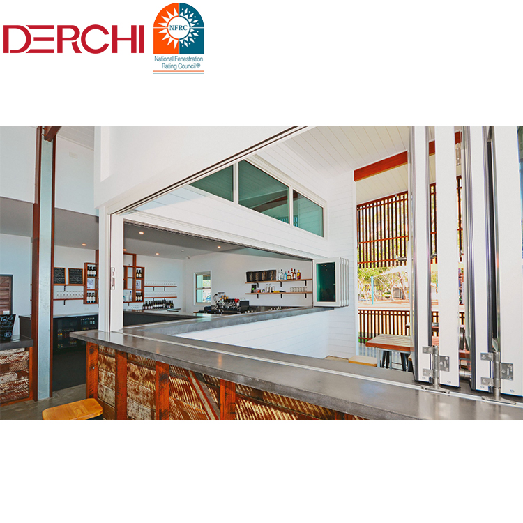 North American Hot Sale Aluminium Bi Folding Window Double Glazed Window for Villa