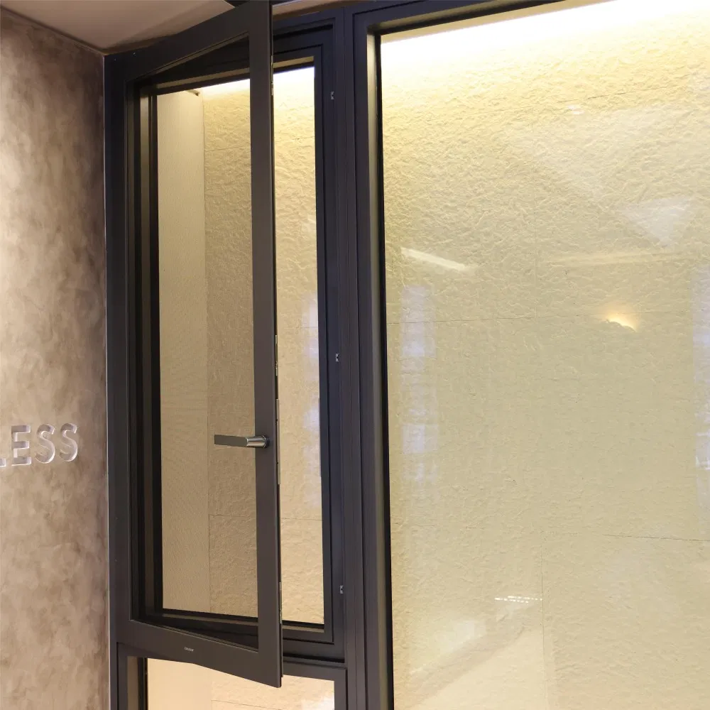 Energy Saving Thermally Broken Aluminum Aluminium Powder Coating Soundproof Heat Insulation Casement Window for Home Hotel Hospital with Flyscreen