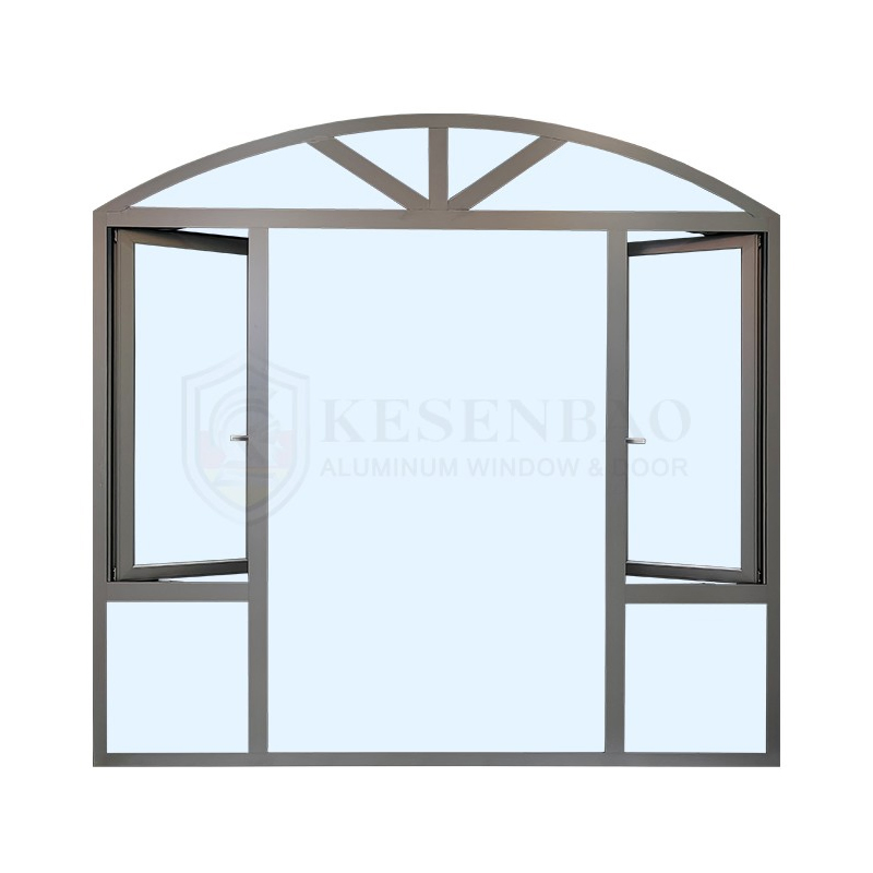 Hurricane Impact Design Double Glazed Aluminum Alloy Frame Soundproof Inside Open Aluminium Casement Window