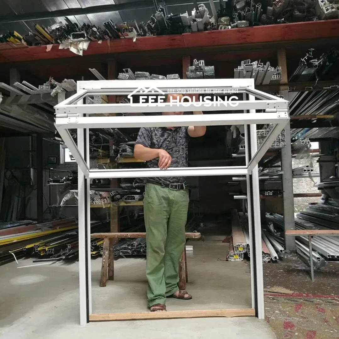 Factory Direct Supply Commercial Bi-Fold Kitchen Bar Pass Through Fold up Windows Balcony Accordion Glass Aluminum Vertical Folding Window for Cafe Shop