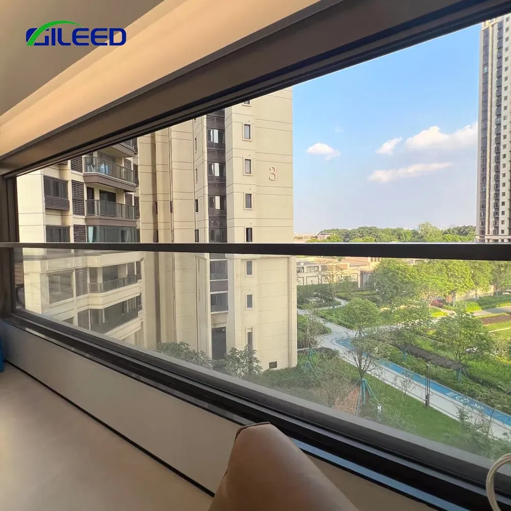 Latest Designs Aluminum Electric Lifting Windows Residential Remote Control Vertical Sliding Windows