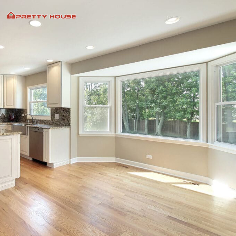 Living Room Aluminum Picture Window Windproof Double Tempered Glazed Fixed Window