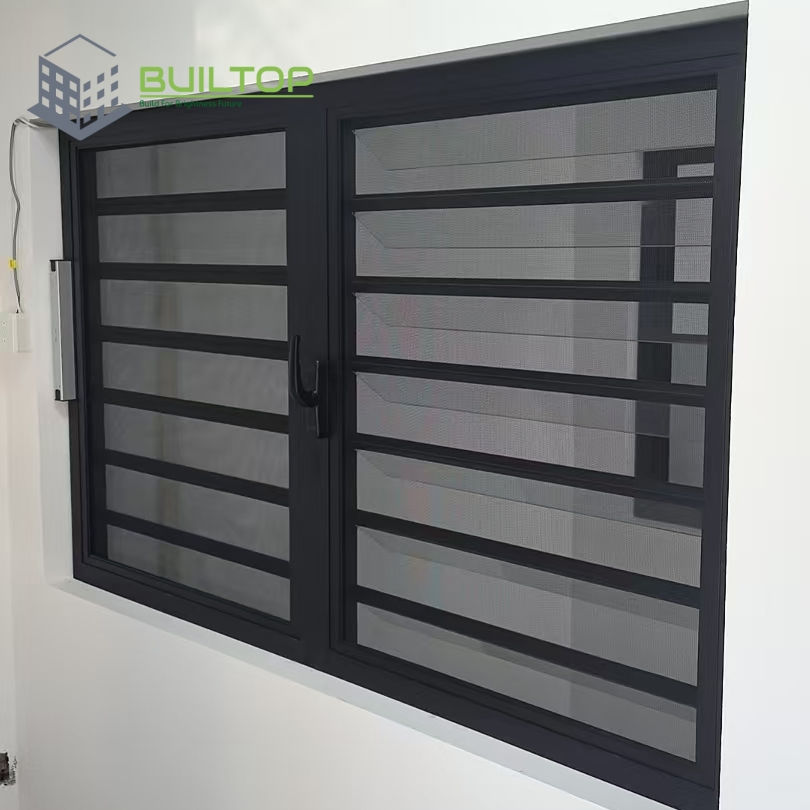 Low-Maintenance Aluminum Glass Jalousie Window Shutters
