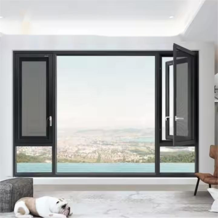 High Insulation Narrow Frame/ Slim Frame Aluminum Window System Casement Window