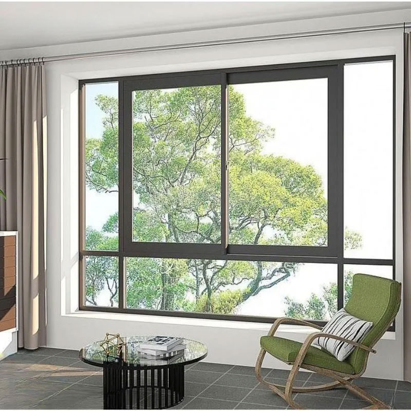 Slim Frame Low-E Double Glass High Efficiency Sliding Window for New Builds