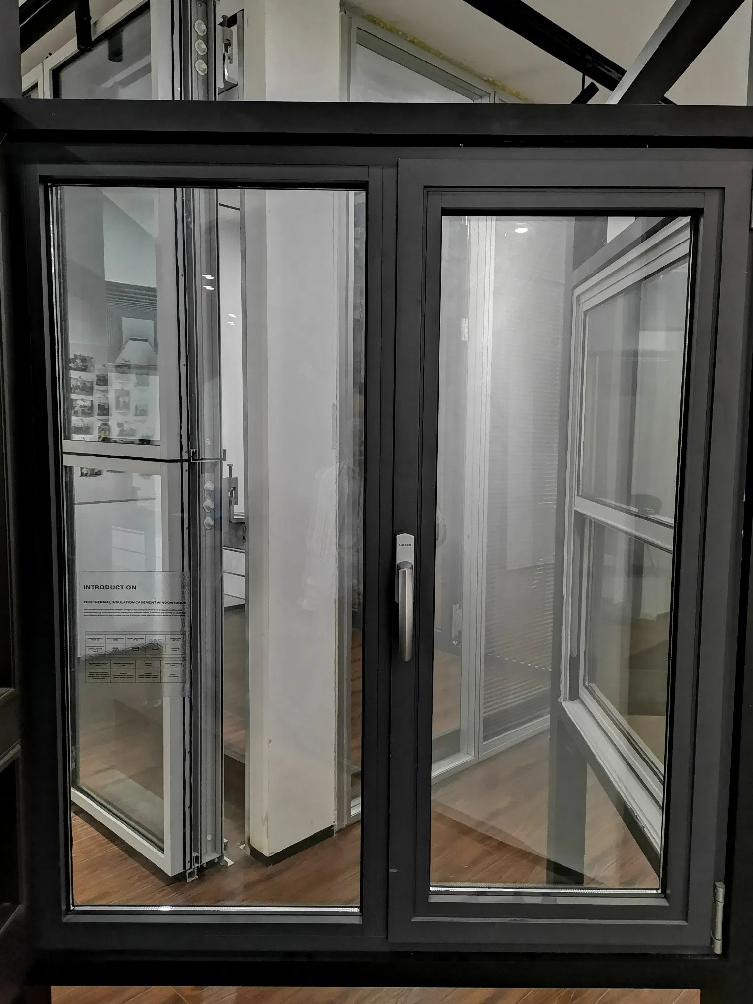 Design PRO Aluminium Casement/Swing Window with Steel Fly Screen