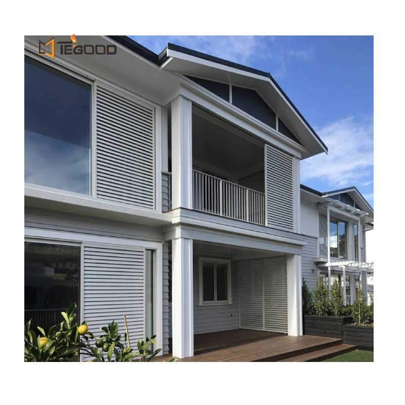 Horizontal and Vertical Louvers Modern Style Jalousie Windows Aluminum Exhaust Louver