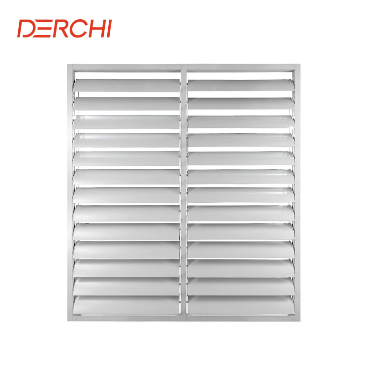 Fashion Design Exterior Aluminum Louvered Door Security Titanium Security Door Aluminum Profile Jalousie Louver Shutter Windows