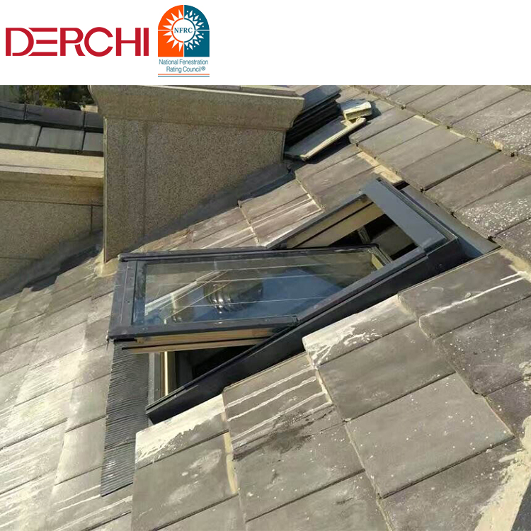Skylight Roof Window Aluminum Frame Fixed Louver Windows Roof Picture Windows