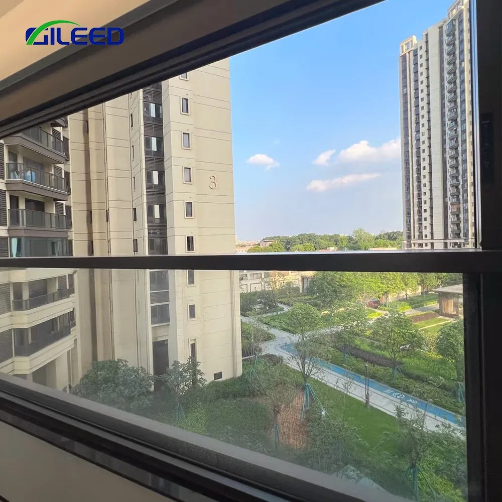 Latest Designs Aluminum Electric Lifting Windows Residential Remote Control Vertical Sliding Windows