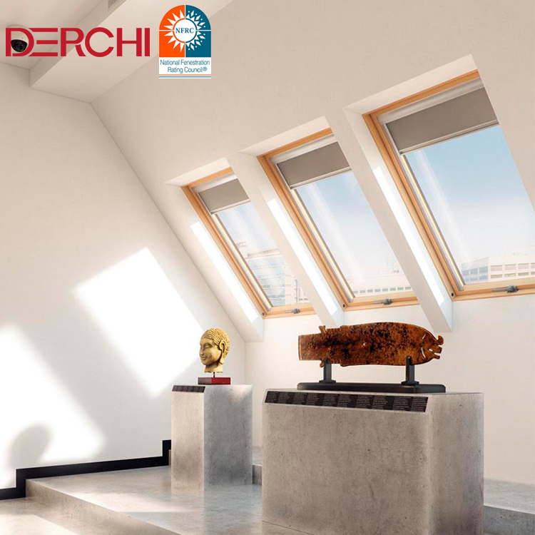 Skylight Roof Window Aluminum Frame Fixed Louver Windows Roof Picture Windows