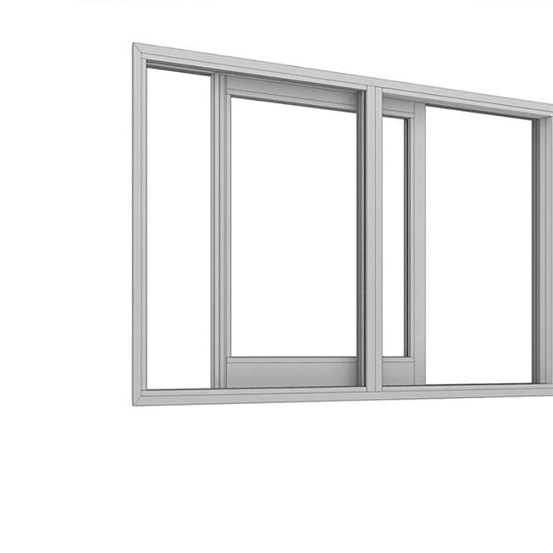 Tempered Low-E Glass Sliding Window Slim Line Aluminum Frame for Energy Savings