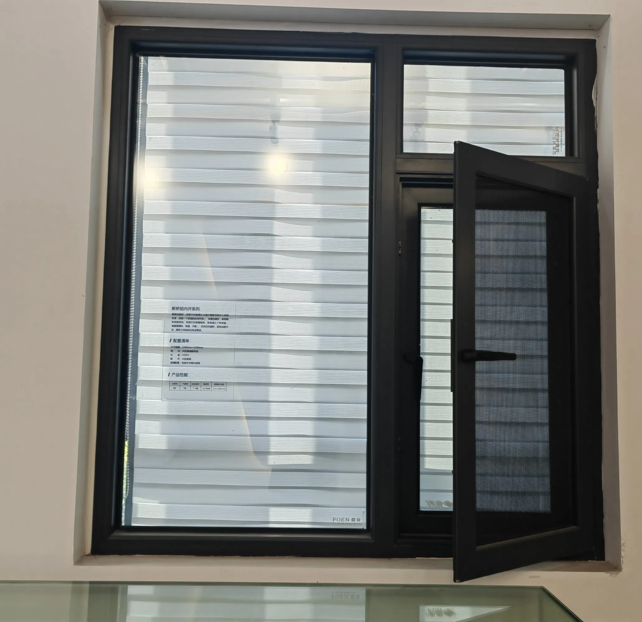 Multi-Cavity Soundproof Aluminum Casement Window Ultra Wide Insulation Strips