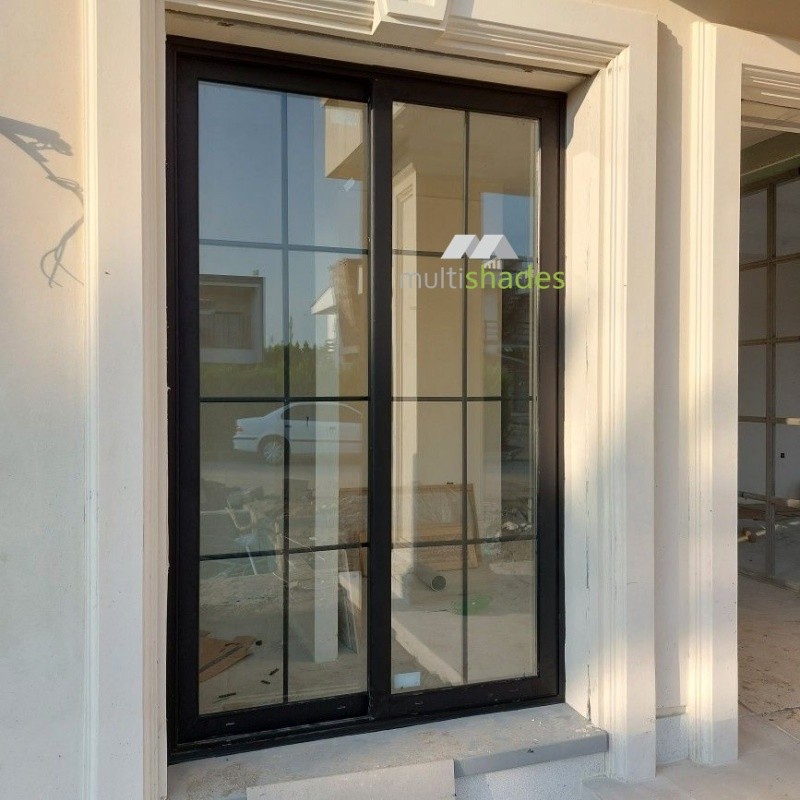 Stylish Multishades French Casement Window with Tempered Glass Premium Retro Design Slim Frame French Style Window for Homes Ventana De Aluminio Metal Window