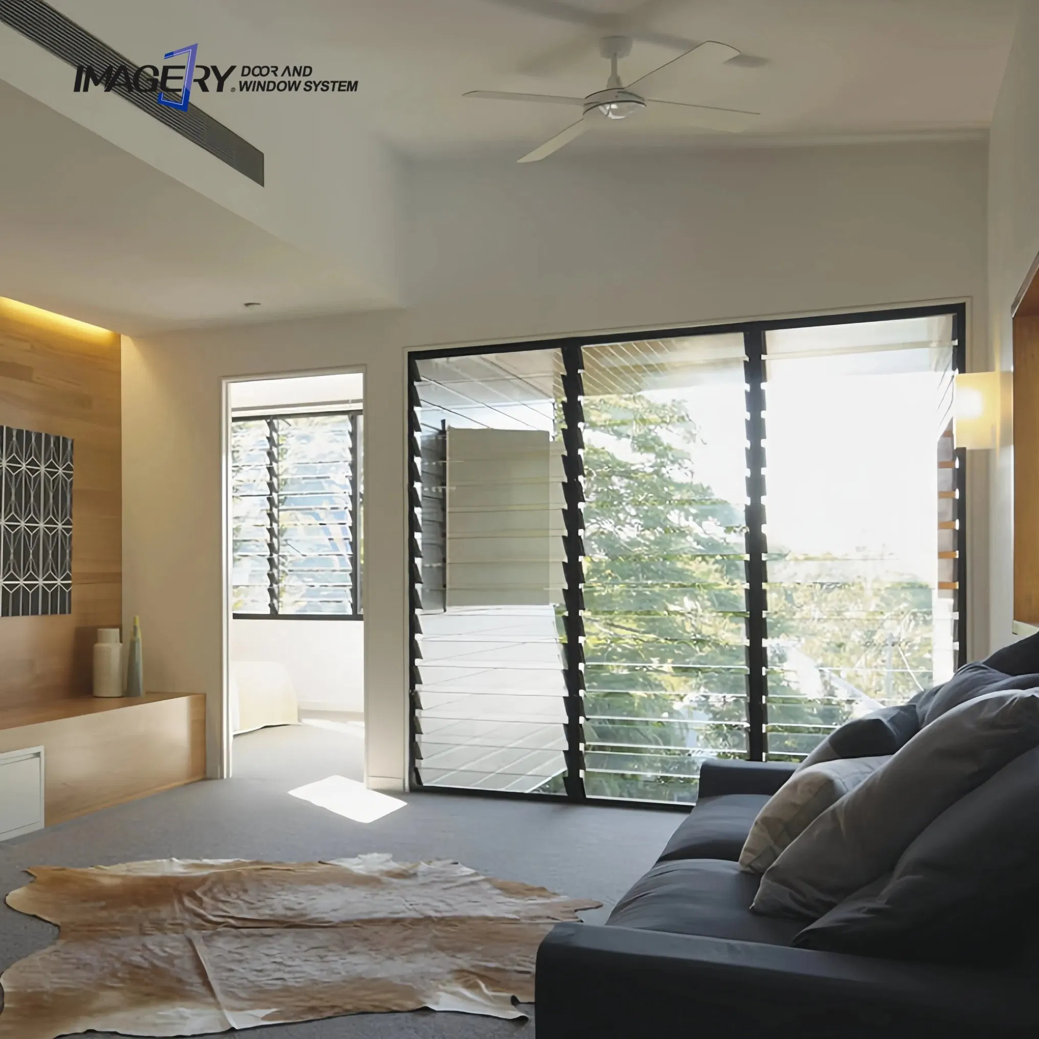 Modern Temperred Shutter Price Aluminum Morden Jalousie Window Glass Louver Manufacture