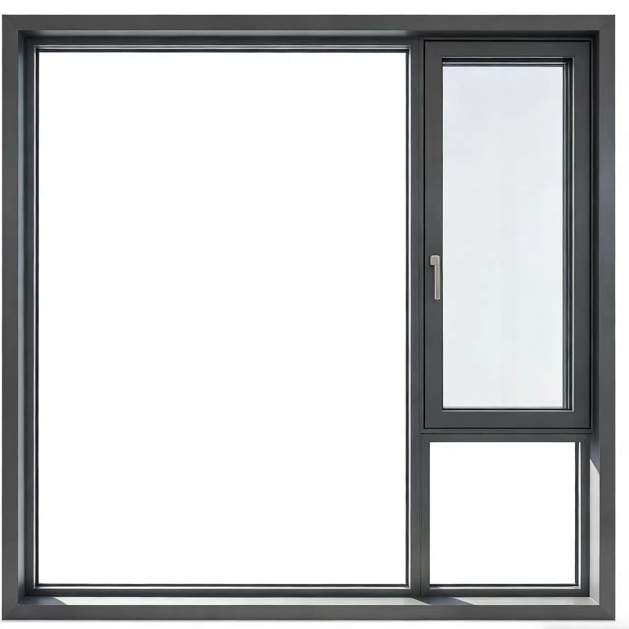 Premium Quality Aluminium Profile PVC Soundproof Aluminum Clad Wood Side Hung Round Casement Window for Villa and House with Jiedo Handle