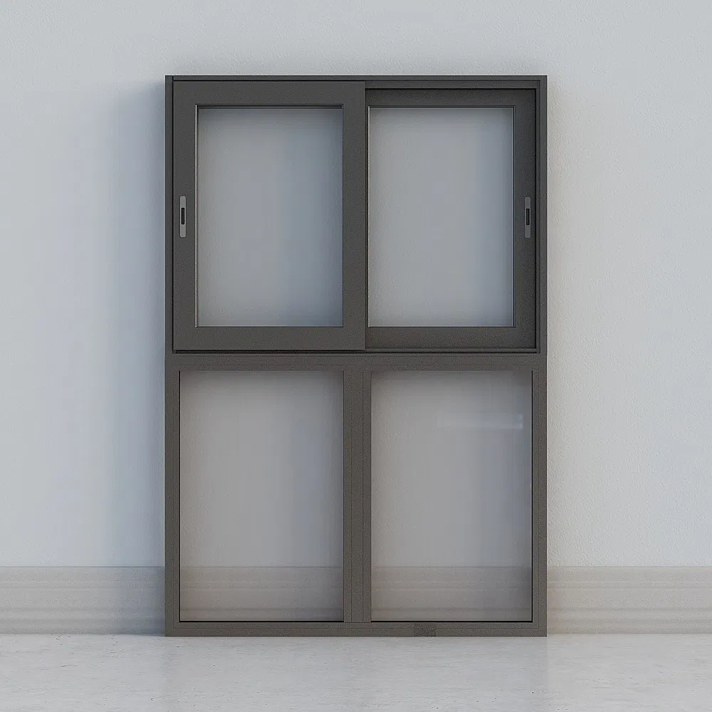 Thermal Insulated Black Aluminum Profile Glazed Soundproof Aluminium Window for House