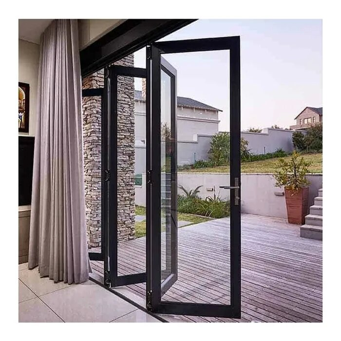 Aluminum Bi Fold Glass Windows with Insulation Strip Material