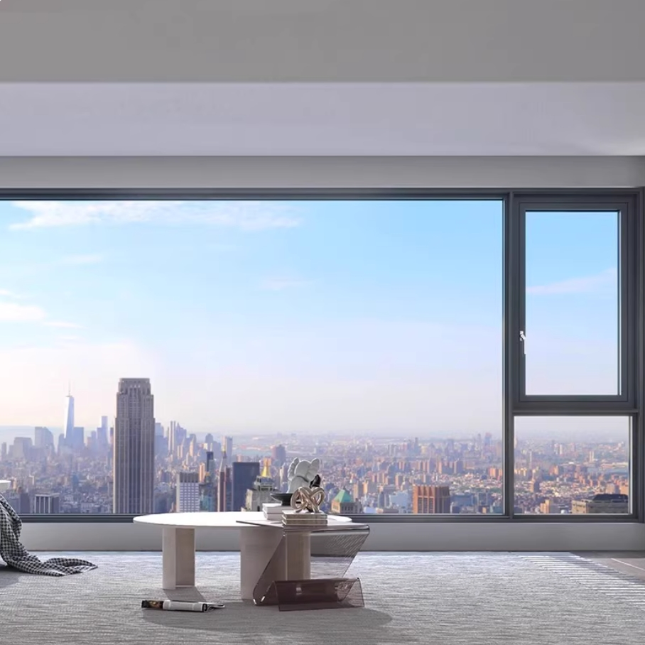 High Quality Soundproof Balcony Windows Broken Bridge Aluminum Windows for House