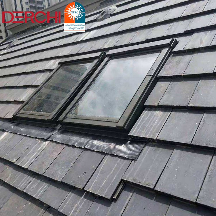 Skylight Roof Window Aluminum Frame Fixed Louver Windows Roof Picture Windows