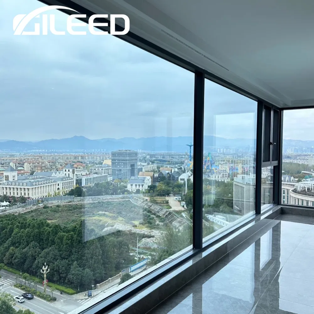 Big Picture Floor to Ceiling Window Aluminum Frame Insulation Fixed Glass Windows