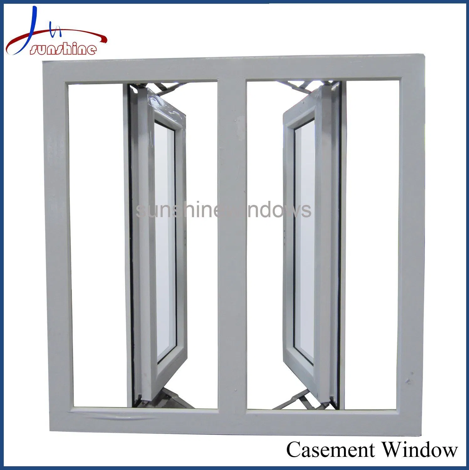 Customized Design Vinyl Hurricane Impact Window Plastic UPVC PVC Casement Windows for House
