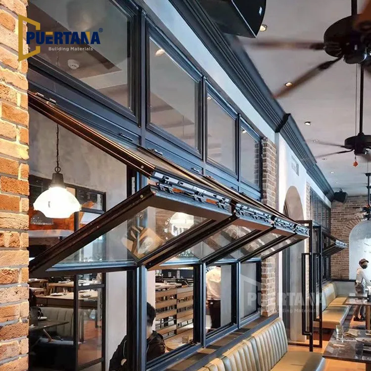 Aluminum Vertical Sliding Bi-Folding Fold up Push up Fold up Window for Storefront