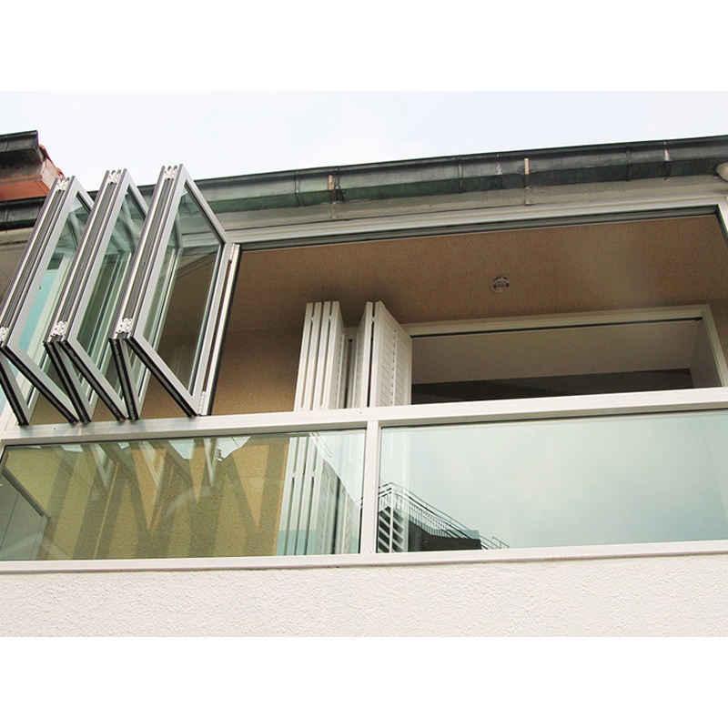Balcony Left-Right Aluminium Folding Window Screen Factory Price Tempering Glass Bi-Fold Windows
