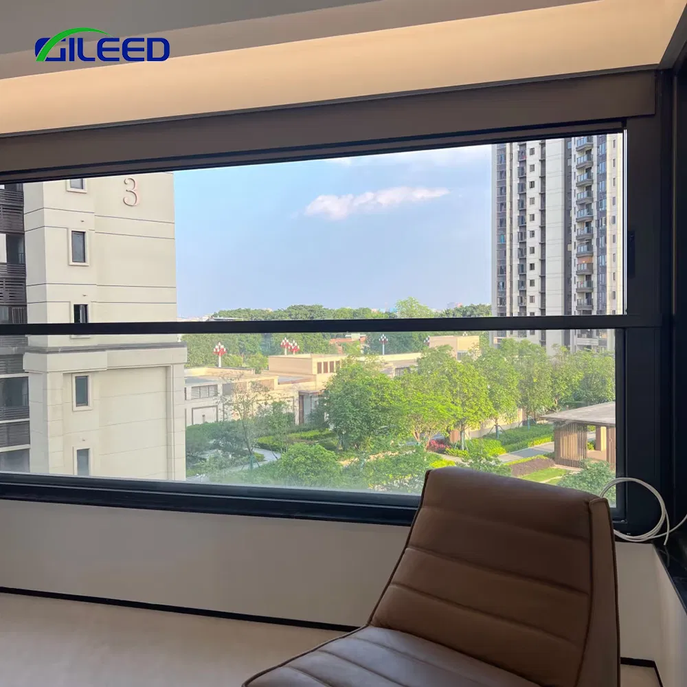 Latest Designs Aluminum Electric Lifting Windows Residential Remote Control Vertical Sliding Windows