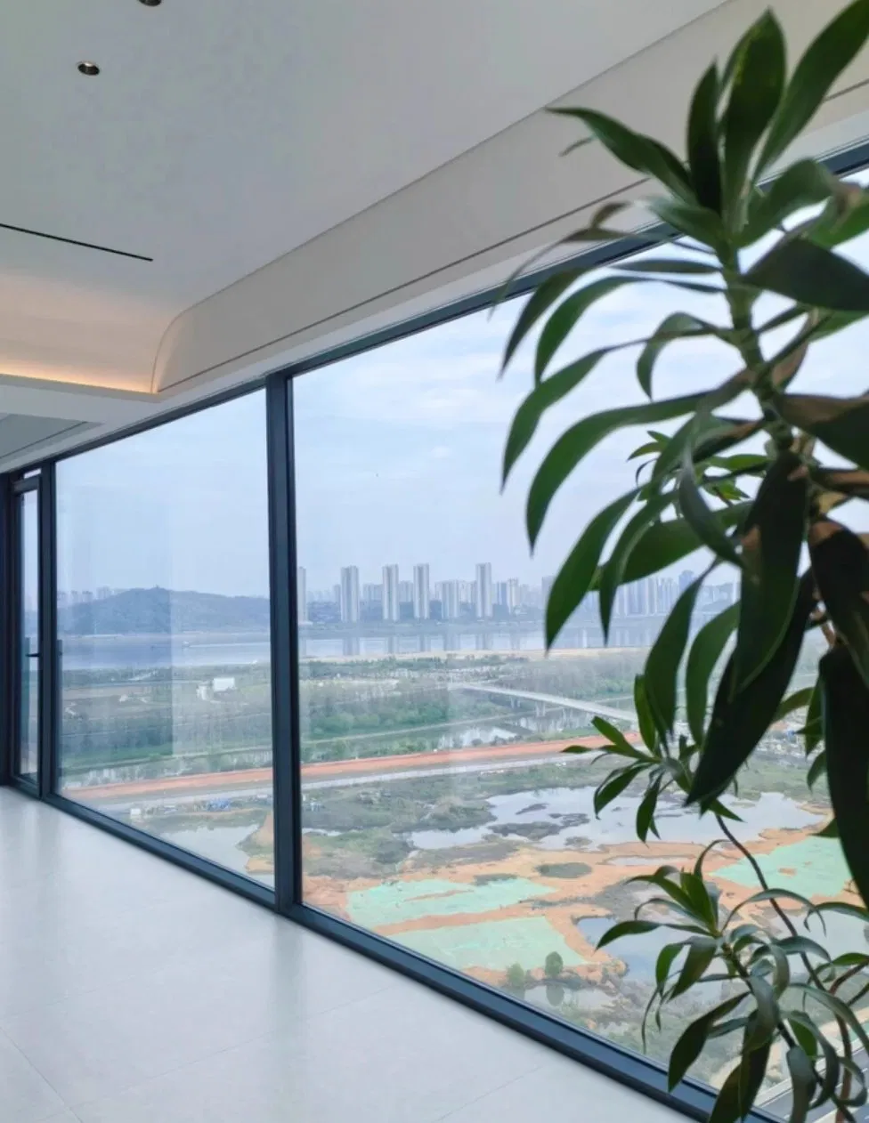 Custom Saipan Coast Design Thermal Insulated Aluminum Balcony Windows Soundproof Glass French Windows for Home