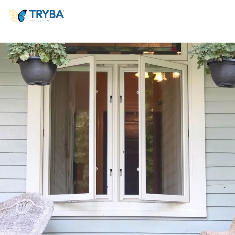 Energy Efficient Triple Pane Glass Thermal Break Aluminium Casement Windows for Passive House