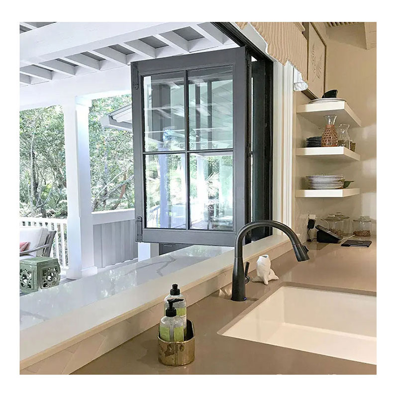 Vertical Folding Sliding up and Down Folding Terrace Soundproof Balcony Tempered Glass Bi Fold Aluminum Window