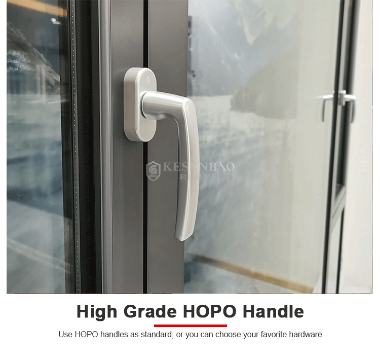 Hurricane Impact Design Double Glazed Aluminum Alloy Frame Soundproof Inside Open Aluminium Casement Window