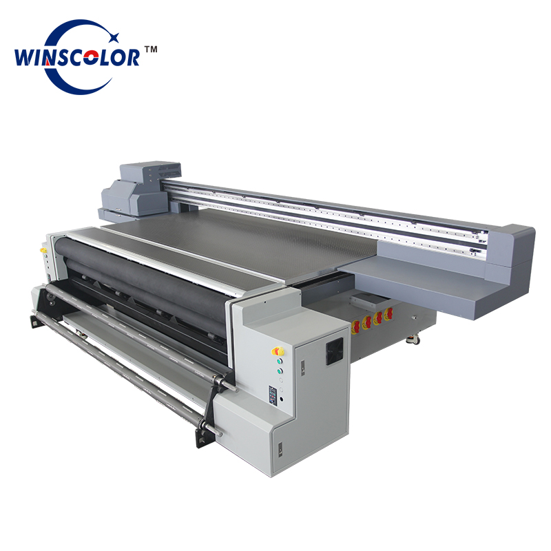 Wholesale UV Flatbed with Roll to Roll Printer Good quality Digital Large Format Aluminum Wood Glass Wallpaper  Suppliers, Exporter
