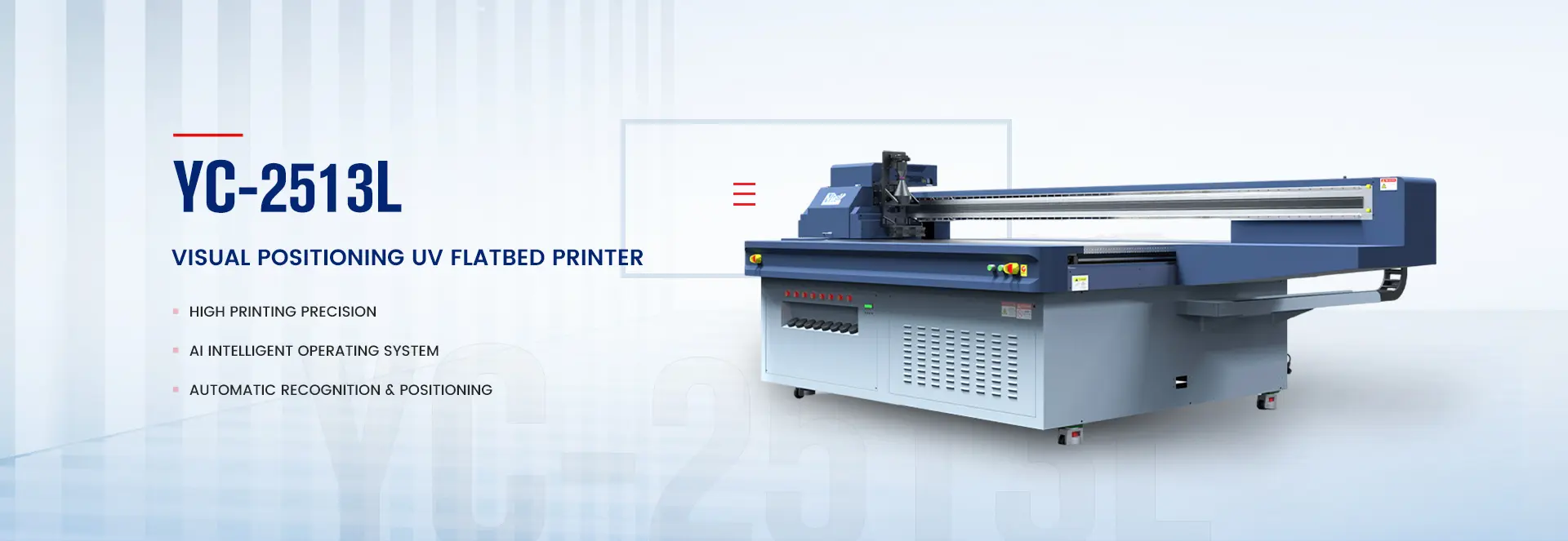 Large format UV flatbed printer for rigid board printing