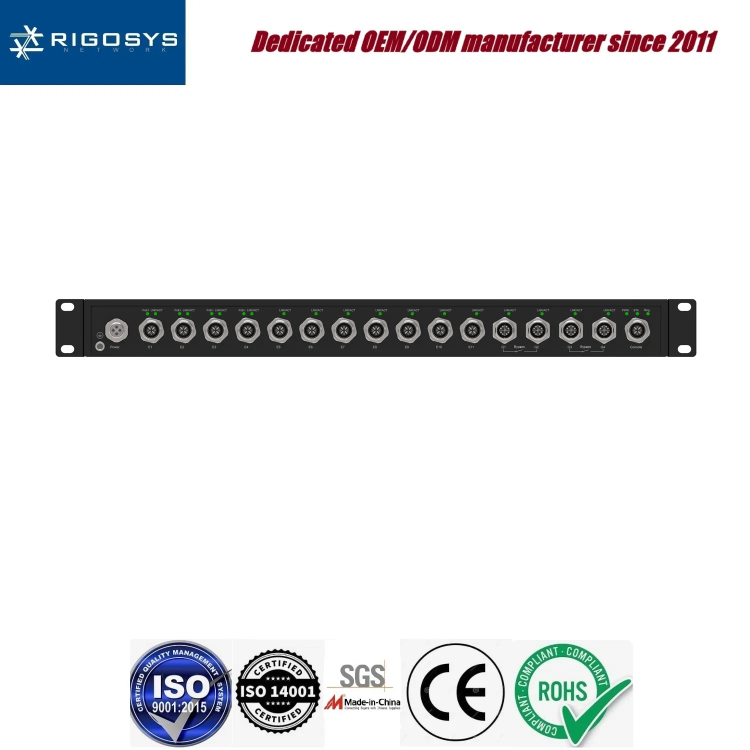 15-Port M12 In-vehicle Managed Industrial Ethernet Switch