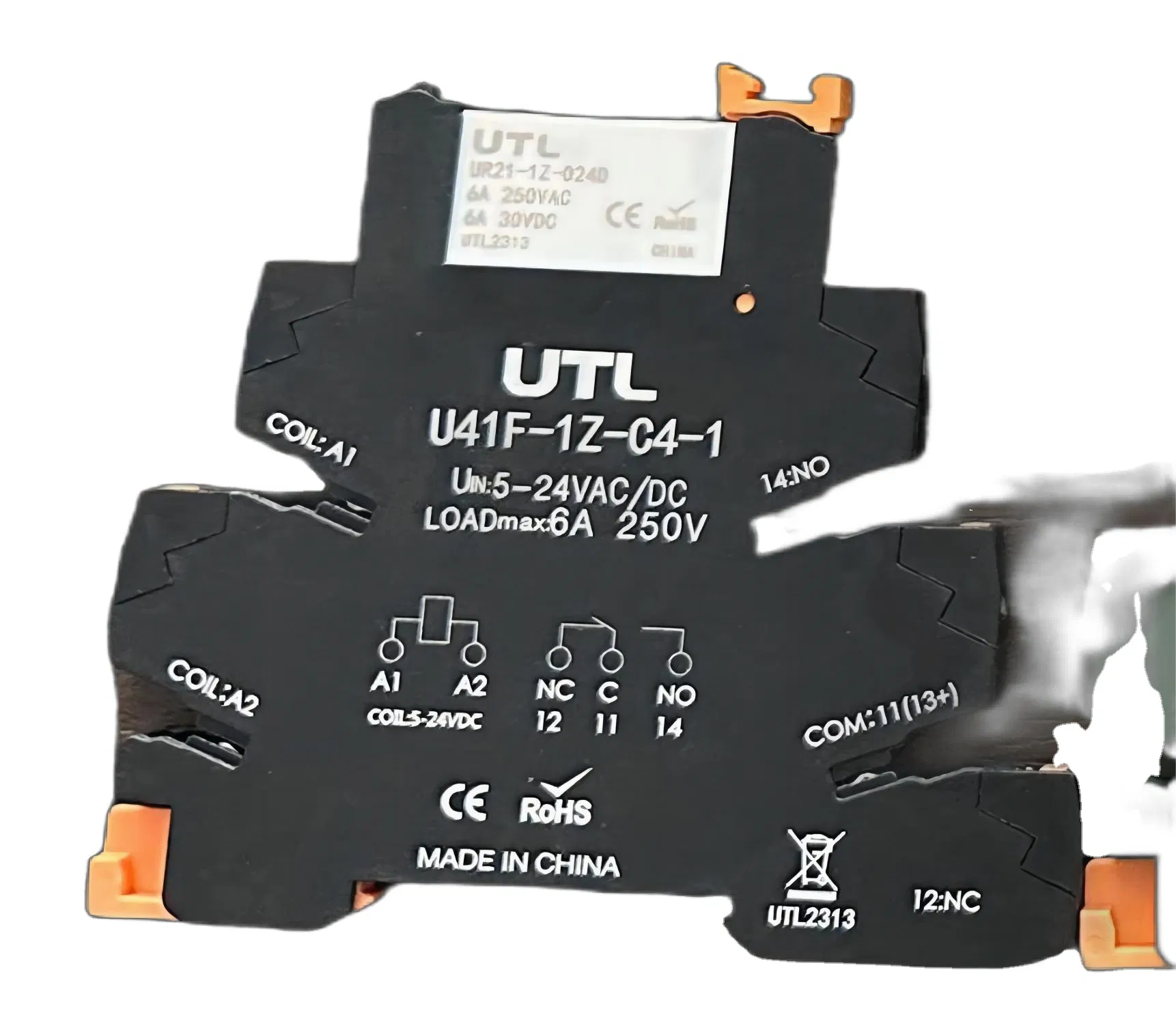 Factory New Design UR21 Slim Type DIN Rail Mounted Ultra Thin Relay