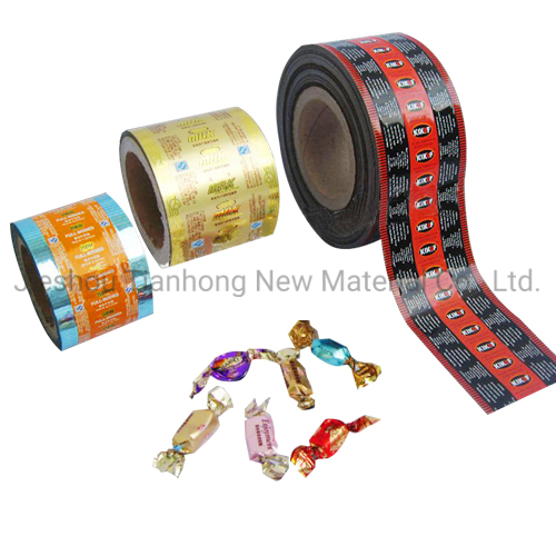 Metallic Candy Sweets Wrapper Film Pet Twist Film Food Packaging Film Metalized Plastic Toffee Packaging Film Flexible Food Wrapping Film Plastic Packaging Film
