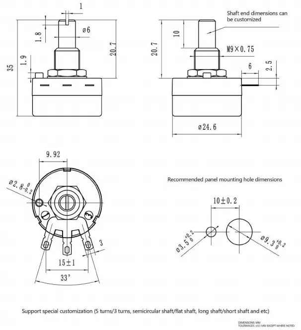 RV24 Dimensions
