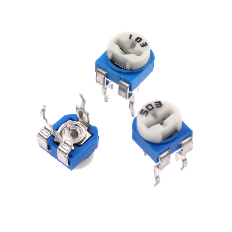 Wh06 Blue and White Horizontal/Vertical Variable Trimmer Potentiometer