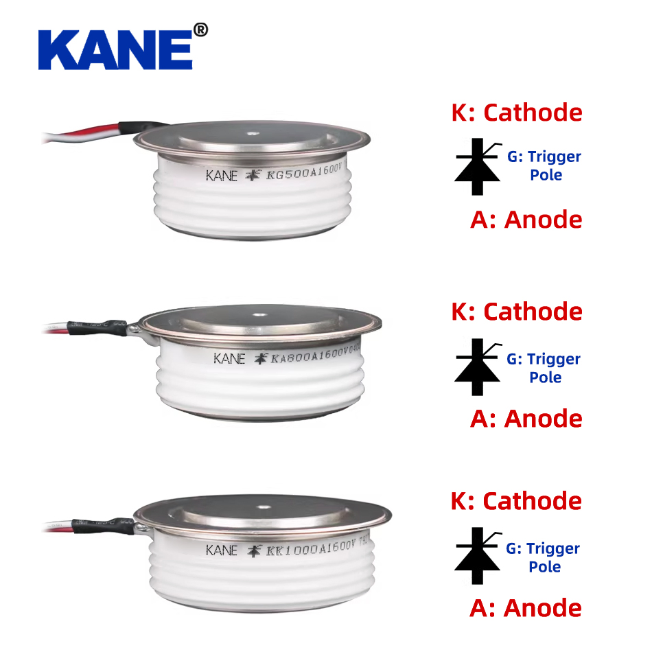 Kk 200A 1600V Fast SCR Thyristors Rectifier Module Convex Shape Spiral Bolt Mount Medium Frequency Furnace Soft Start Component