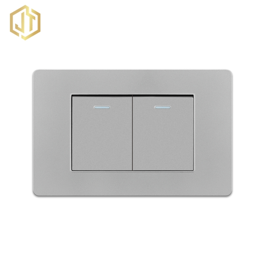 High Quality Grey Customizable 1-Gang Bathroom Light Switch for Residential