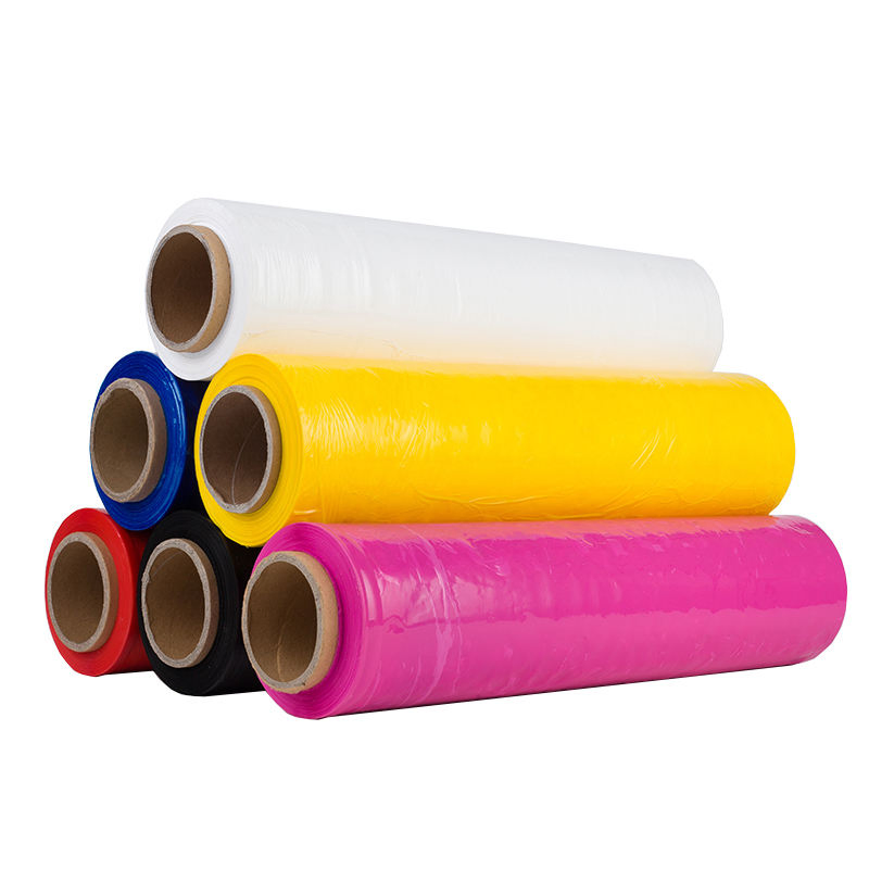 Color Transparent LLDPE Pallet Wrapping Jumbo Roll PE Packaging Plastic Stretch Film