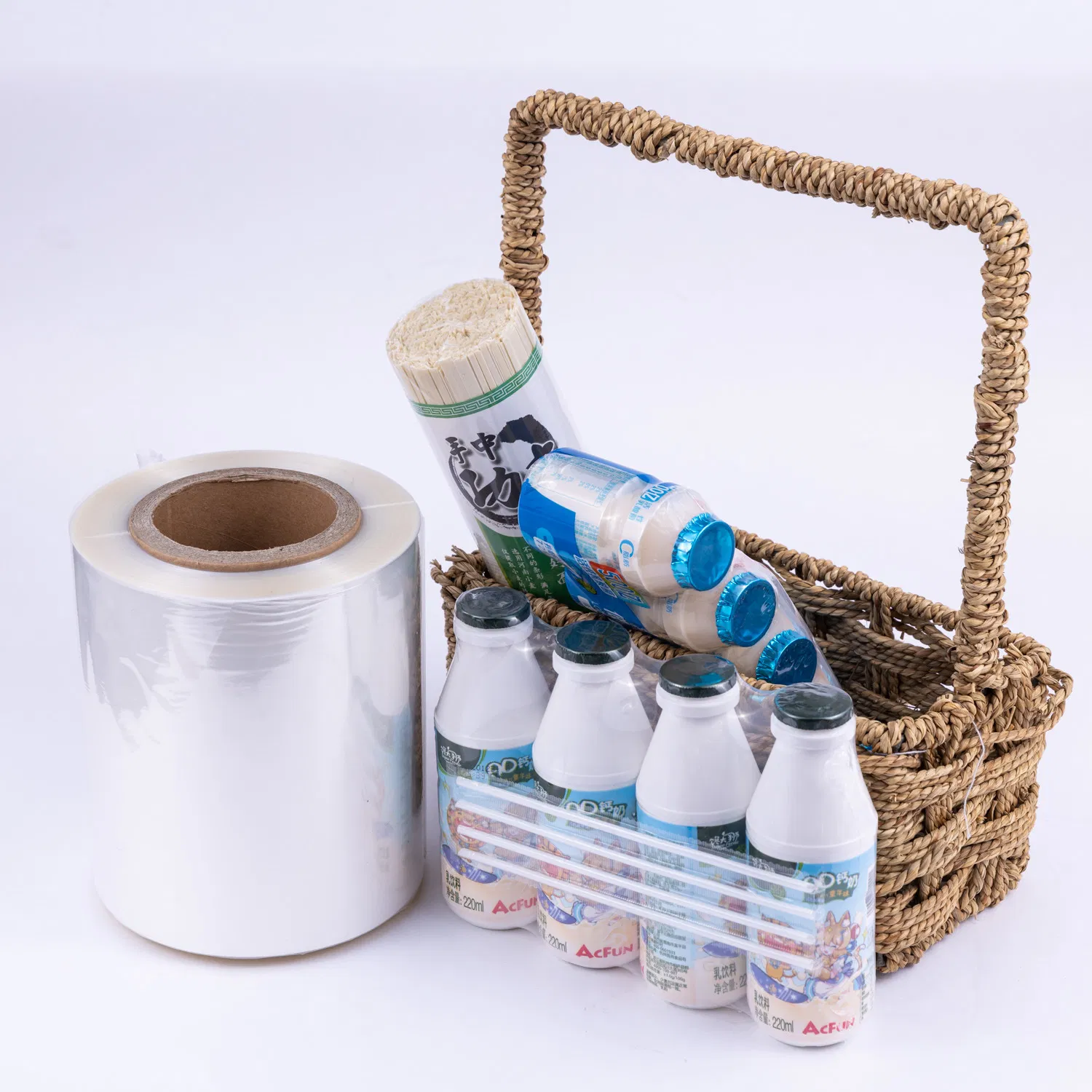 Wholesale Price Transparent Plastic Noodle Cup/Bowl Pacakge Use High Speed Polyolefin POF Heat Shrink Wrapping Film Plastic Packing Jumbo Roll