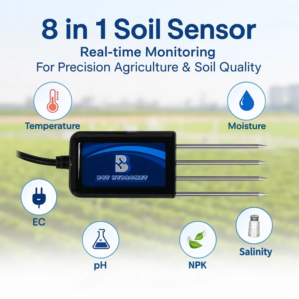 8 in 1 Professional Soil Sensor NPK/pH/Ec Analyzer Moisture for Agriculture